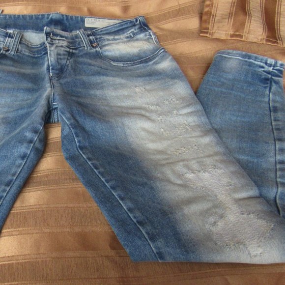 Diesel Jeans Womens Size 28 Blue Distressed Stretch Skinny Denim Low Rise. - Picture 6 of 6
